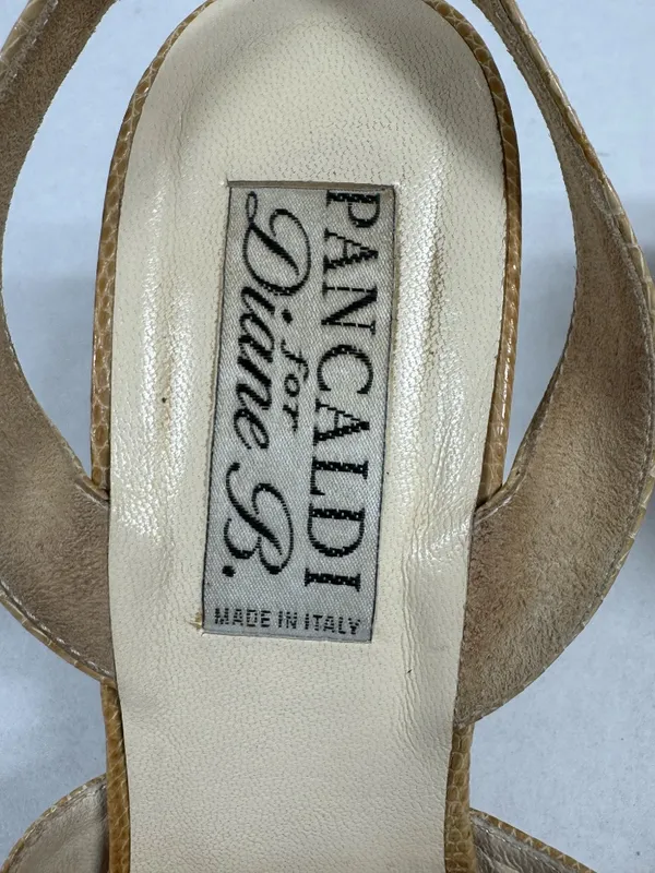 Pancaldi for Diane B Vintage Style Slingback Heels‎ - Size 8. - Image 3
