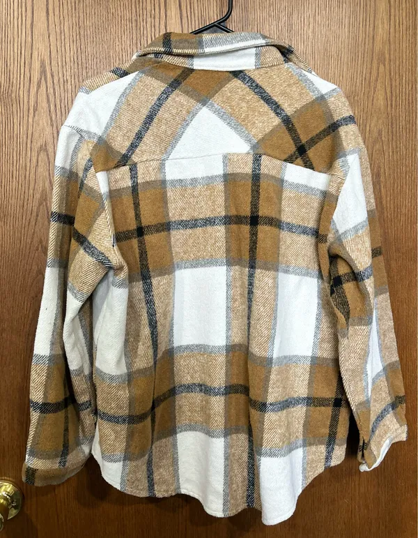 Amazon Button Down Plaid Shacket - Image 4