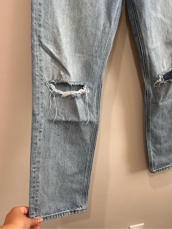 Aritzia Denim Forum The Joni High Rise Loose Jeans 29L Size 25 Blue - Image 8
