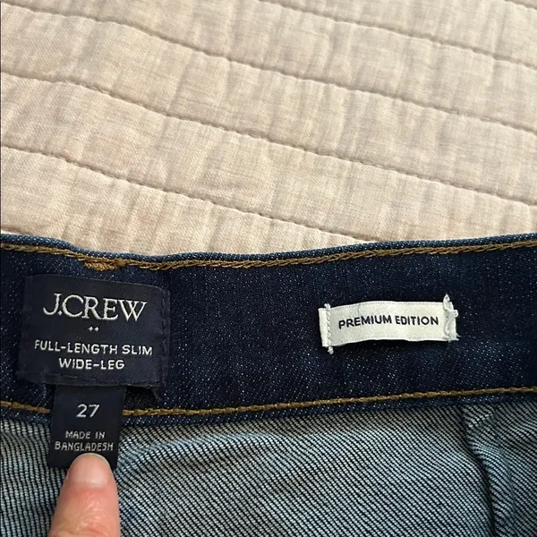 J. Crew dark wash Slim wide-leg sailor jean in all-day stretch 27”​ - Image 9