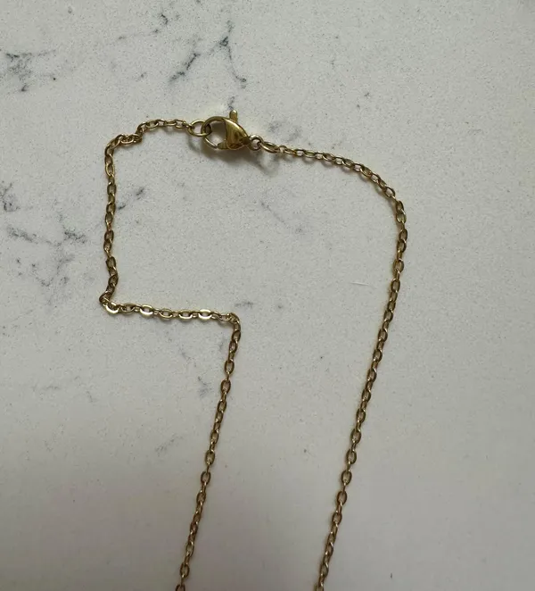 Garnet Stone Necklace Gold - Image 3