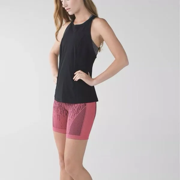 Lululemon Sculpt Short Electric Coral Pink Black seamless all sport High Waist 6 - Image 8