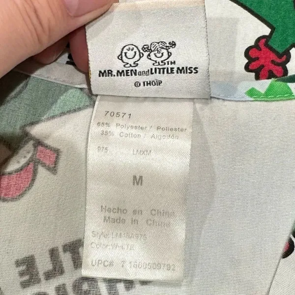 Vintage Little Miss Mr. Christmas Scrub Top Women’s Medium - Image 4