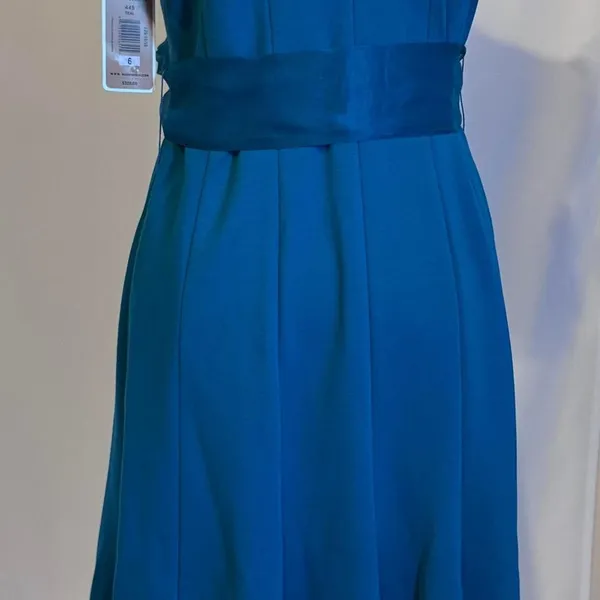 Nue by Shani NWT Blue Sheer Dress with lining& stick ribbon around chest to‎ s - Image 5