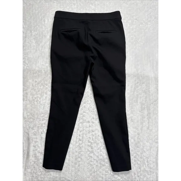 Loft The Sutton Skinny Pants Black Button Details Womens Size 6 Stylish Office - Image 2