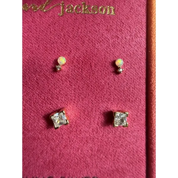 NEW IN BOX Olivia And Jackson 4 Earrings Set 925 Silver Cubic Zirconia Opalite - Image 9