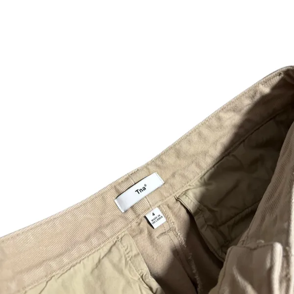 Aritzia TNA Khaki Denim Trouser High Waisted Jean Neutral Women's Size 4 - Image 7