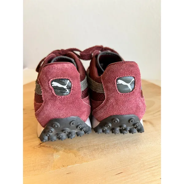 Puma Maroon Gray Genuine Suede Leather Lace Up Sneakers Shoe Size 8 Women's - Image 3