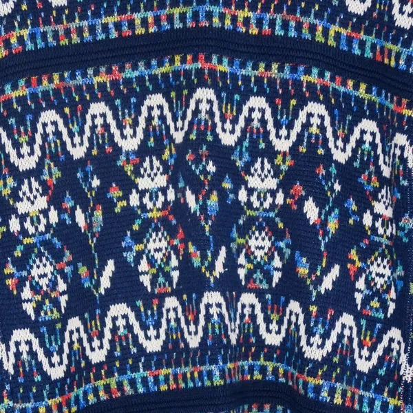 Vintage 70s Bramble Lane Rainbow Geometric Sweater - Image 2