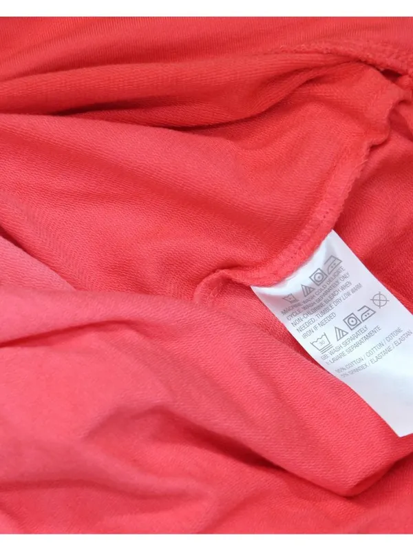 Denim & Co. French Terry Dip Dye Tunic Pullover Top A688734 Cardinal Red PL - Image 4