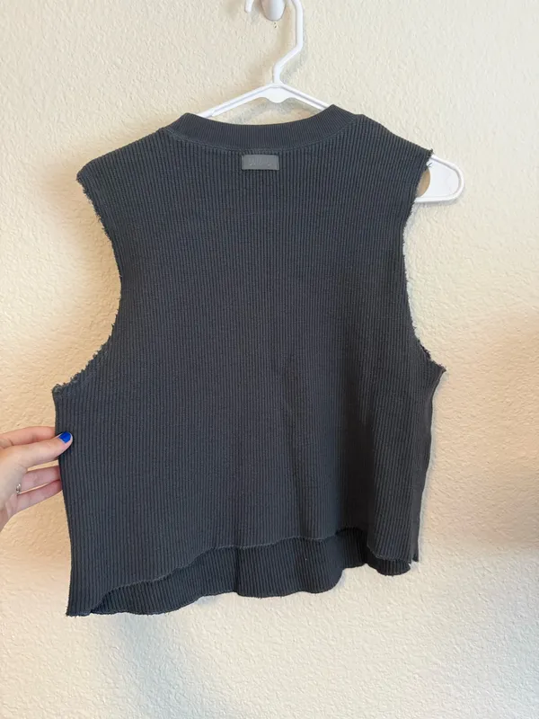 Skims Heavy Waffle Crewneck Tank Top - Image 5