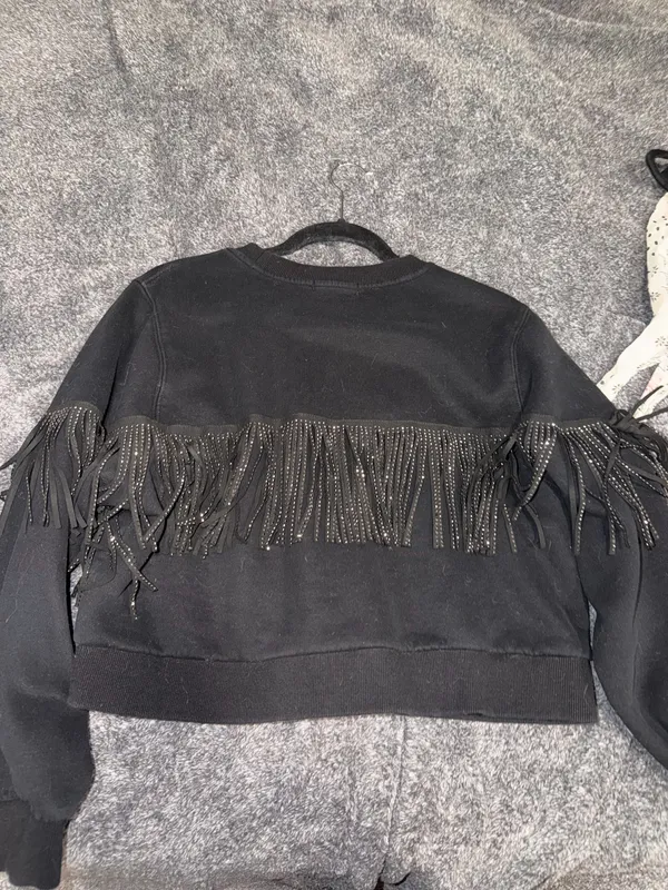 Cloud Ten Black fringe boutique sweatshirt - Image 4