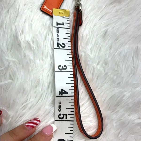 COACH Orange Patent Leather Replacement Hangtag Hang tag and Wristlet Strap - Image 8