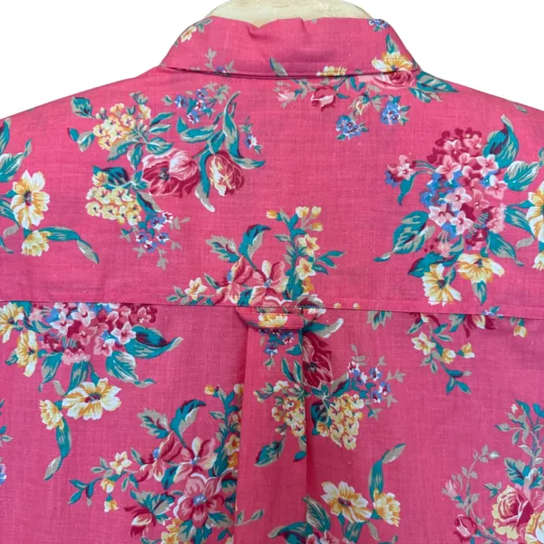 Vintage Shabby Chic Floral Button Down Shirt M Grannycore Cottagecore Artsy‎ - Image 5
