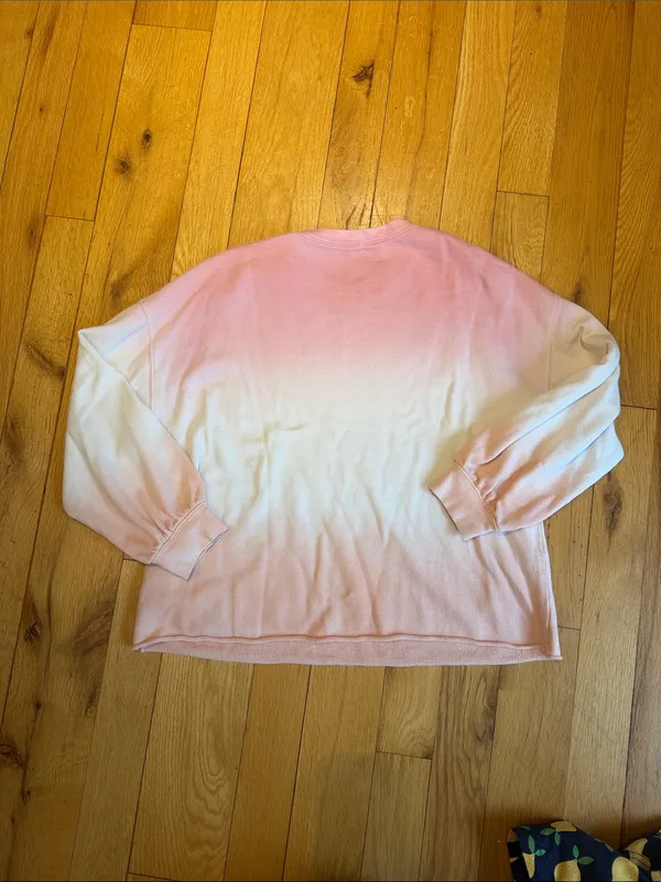 RAILS REEVES Pink Peach Dip Dye Pullover Sweatshirt Medium - C51-048 - Image 8