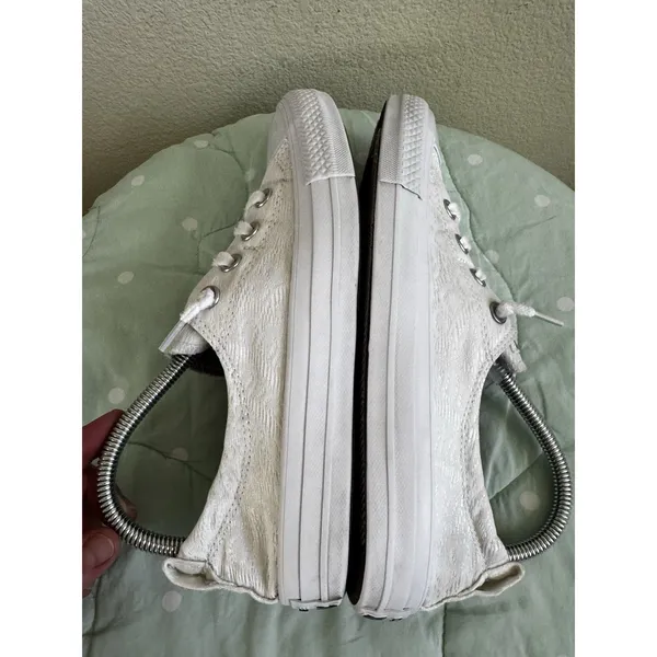Converse All Star Shoreline Sneakers White Low Top Lace Up Textile Womens US 8 - Image 4