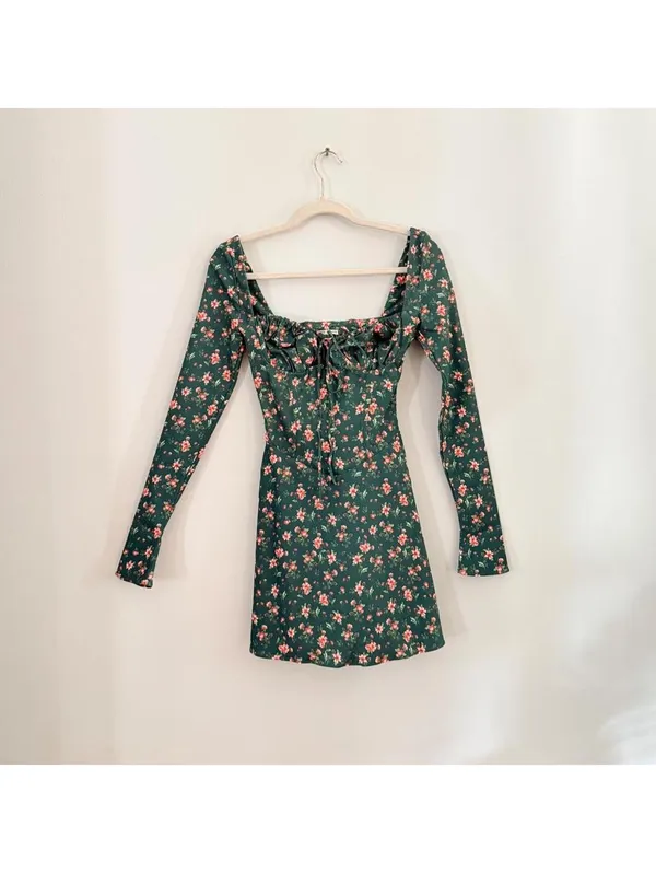 House of CB Malika Green Floral Corset Mini Dress - Image 2
