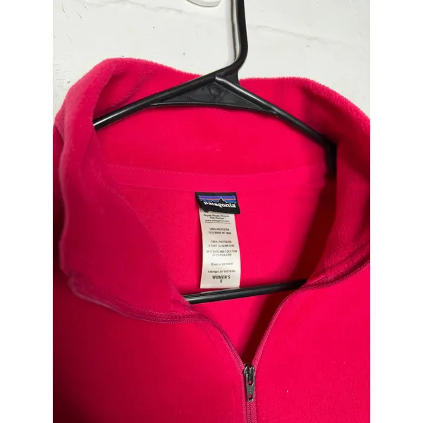 Patagonia Women's Micro D 1/4-Zip Fleece Pullover Size Small Magenta Pink - Image 3