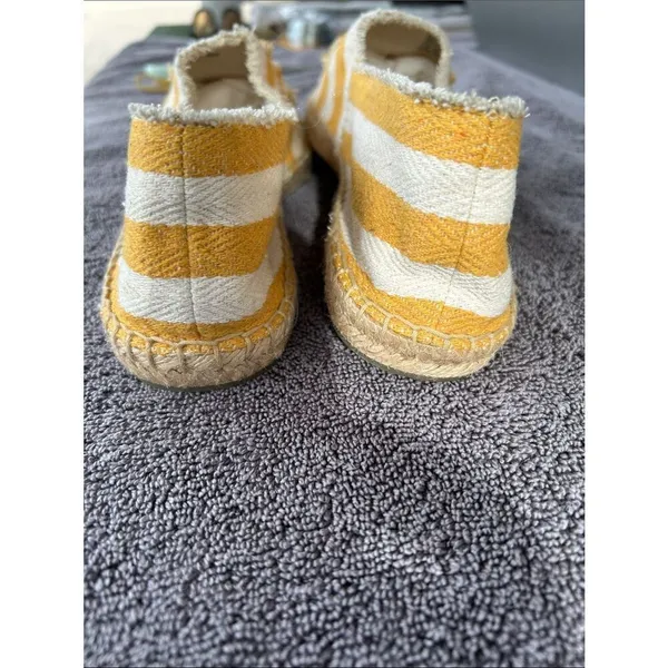 TORY BURCH Fray Stripe Espadrille Flat In Citrus, Size 11, NWOT - Image 7