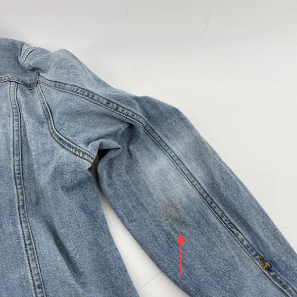 Lucky Brand Tomboy Denim‎ Trucker Jean Jacket Light Blue Wash Women L Pockets - Image 4