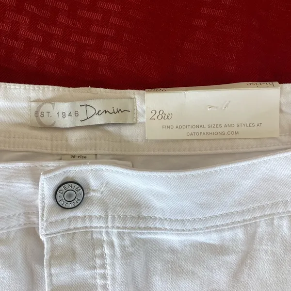 Cato Plus Size: 28W White Denim Women's Shorts - Image 4