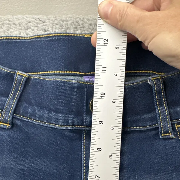 Betabrand Mid Rise Bootcut Jeans Pull On Stretch Retro Festival Women Large x 33 - Image 7