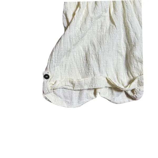 Free People Cotton Gauzy Pale Yellow Romper Small Beach Flowy - Image 8