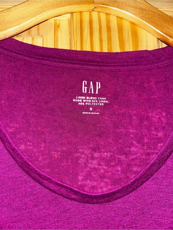 GAP Women's linen blend Tie-Hem Tank Top - Image 2