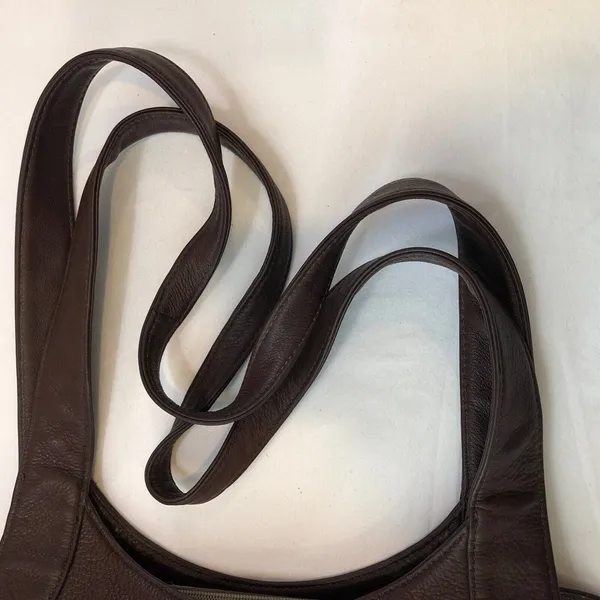Fossil 1954 Classic #75082 Brown Pebbled Leather Crossbody Messenger Purse Bag - Image 8