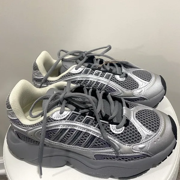 Adidas Ozmillen Sneakers Women 6.5 Gray Purple Y2K Chunky Dad Shoes NWT - Image 4