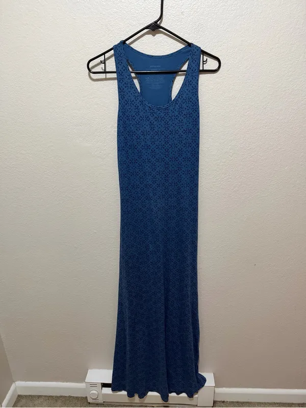 Patagonia Kamala Maxi Dress Organic Cotton Tencel Racerback Size Small - Image 2
