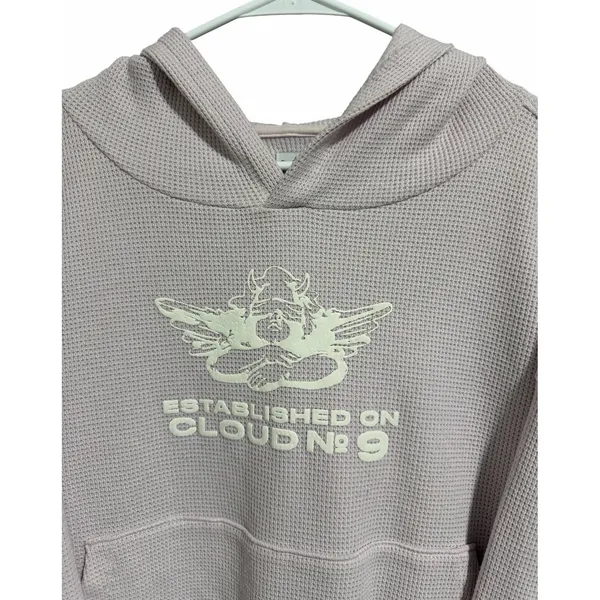 Boys Lie Waffle Weave Hooded Sweatshirt Light Purple‎ Size Os - Image 3