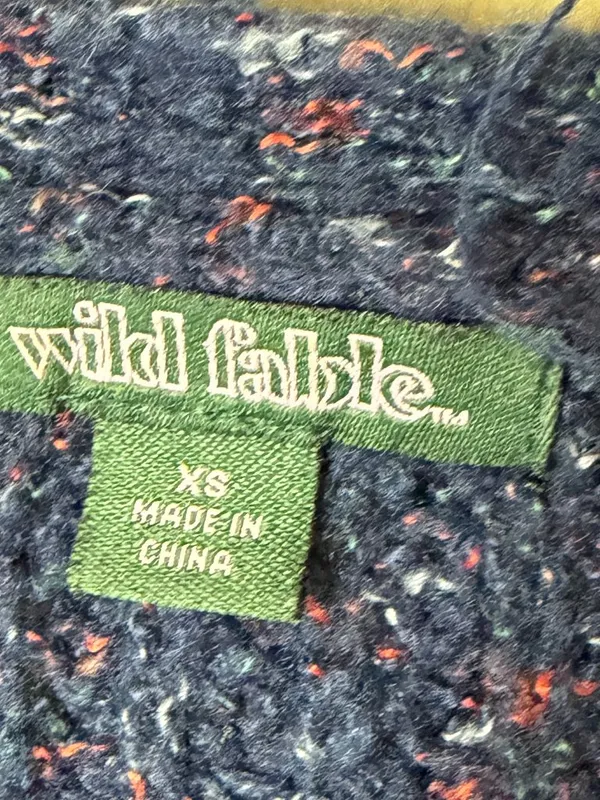 Wild Fable Variegated Thread Cropped Cardigan Blue Size XS - Image 3