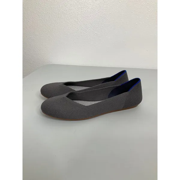 Rothys The Flat Charcoal‎ Grey Knit Round Toe Ballet Flats Size 6 - Image 3