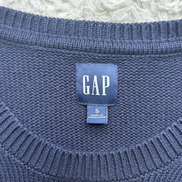 Gap Navy Blue and White Striped Mini Dress Size Small - Image 7
