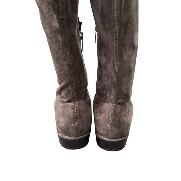 Marc Fisher Over The Knee Boots Taupe Faux Suede OTK Boots‎ Size 7.5 - Image 6