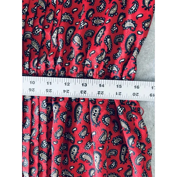 Vintage Talbots Paisley Maxi Dress Prairiecore Cottagecore Long Sleeve Womens 12 - Image 15