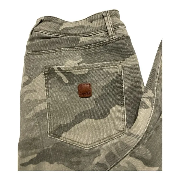 Roxy Sunstrippers Camo Skinny Jeans Size 26 Green Gray Ankle Zip Stretch Pants - Image 5