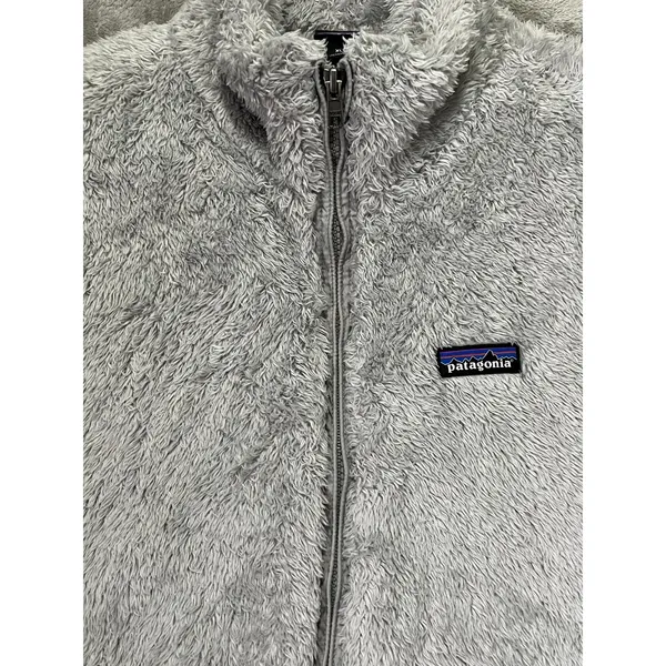 Patagonia Los Gatos Fleece Vest Gray Full Zip High Pile Sherpa Women’s XL - Image 2