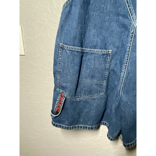Vintage 90's DKNY Women's Blue Overalls Cotton Streetwear Casual - Image 7