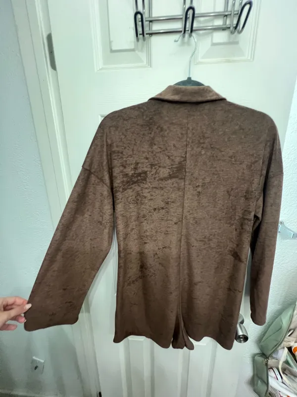 Princess Polly Brown Romper Long Sleeve - Image 2