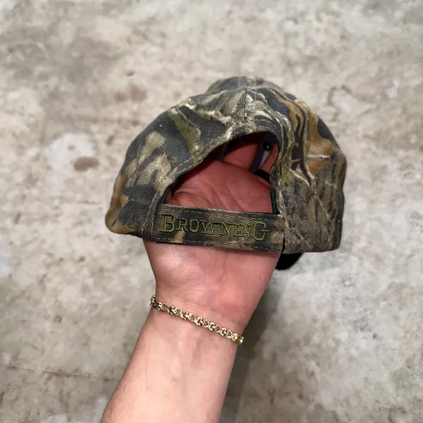 Browning Vintage Camo Baseball Hat Cap - Image 2