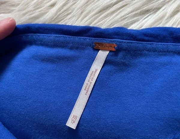 FREE PEOPLE | Royal Blue Ruched Mini Skirt - Image 3