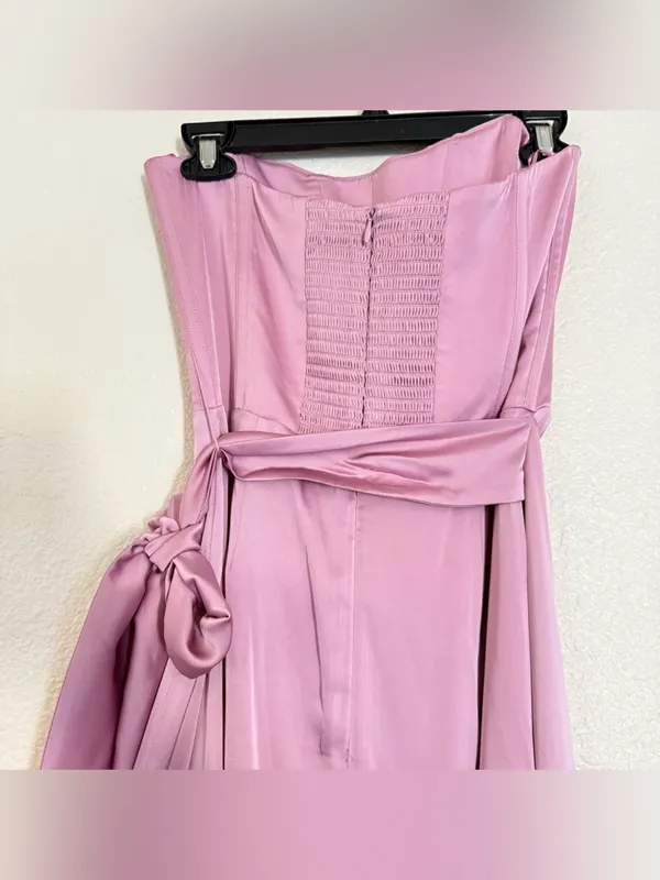 V. Chapman Women's Pink June Corset Strapless Wrap-Tie Dress Size 4 - Image 15