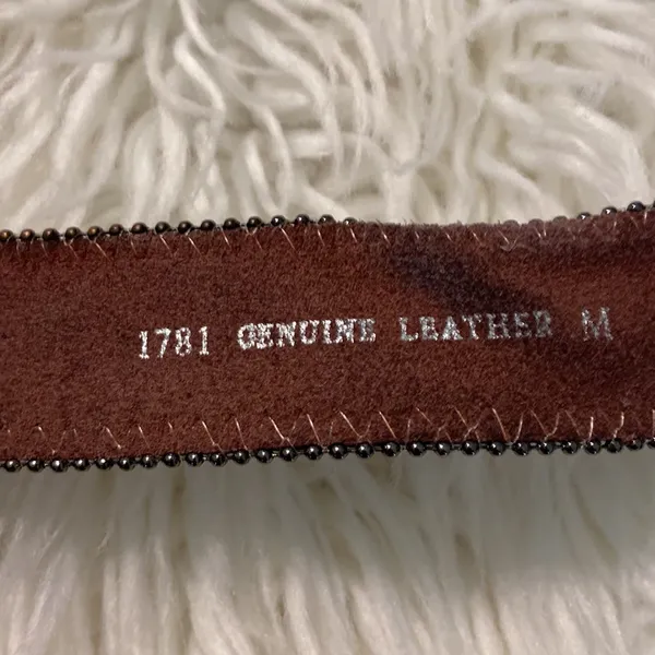 Women's Cowgirl Tooled 1781 leather belt size M length 40” - Image 4