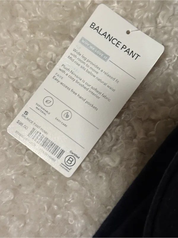 Athleta Blue Balance Pant Wide-Leg Knit Joggers nwt size small - Image 2