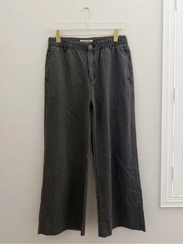 NWT Three Bird Nest Simply You Wide Leg Jeans washed black high-rise Boho Size L - Image 6