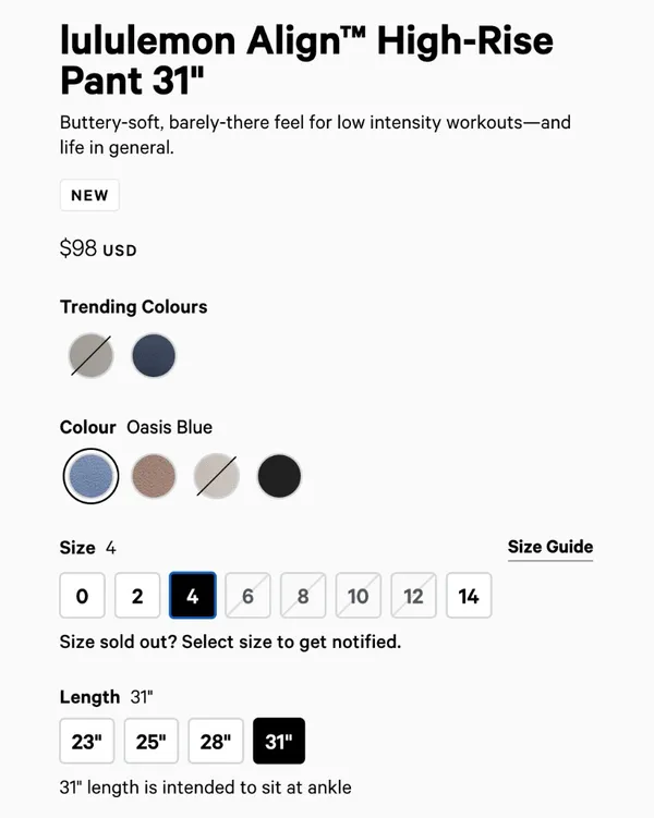 lululemon Align™ High-Rise Pant size 4 28" - Image 5
