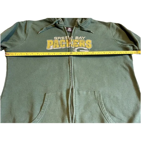 National Football League Team Apparel Green Bay Packers Women’s Full Zip Hoodie Sweatshirt M/L Green Fan Apparel - Image 6