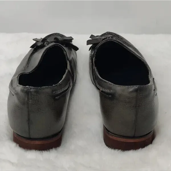 Gray Leather tassel loafer sz 7 by Designs by jackie - Image 4